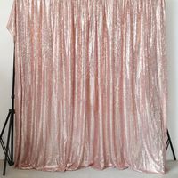 GFCC Wedding Sequin Backdrop, Rose Gold 8ftx8ft Sparkly Photography Backdrop