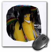 3dRose LLC 8 x 8 x 0.25 Inches Mouse Pad, Stuffed Rasta Banana (mp_156275_1)