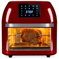 Best Choice Products 16.9qt 1800W 10-in-1 XXXL Family Size Air Fryer Countertop Oven, Rotisserie, Toaster, Dehydrator w/Digital LED Display, 12 Accessories, 9 Recipes - Red