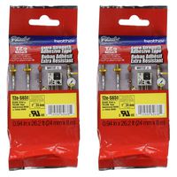 Brother Genuine P-Touch TZE-S651 Tape, 1" (0.94") Wide Extra-Strength Adhesive Laminated Tape, Black on Yellow, Laminated for Indoor or Outdoor Use, Water-Resistant,0.94" x 26.2' (24mm x 8M) (2)