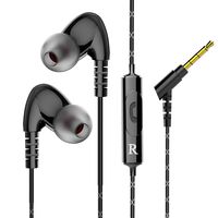 Earbuds, Arrela Wired Earphones in-Ear Headphones with Microphone for Running Workout Gym Black