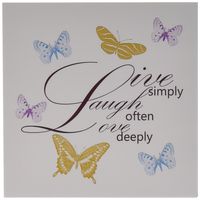 3dRose Set of 12 Greeting Cards, Live, Laugh, Love (gc_79139_2)