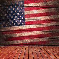 Leowefowa 6X6FT American Flag Backdrop Stars and Stripes Backdrops for Independence Day Party Photography Shabby Stripes Wood Floor Vinyl Photo Background Veteran Patriotic Portraits Studio Props