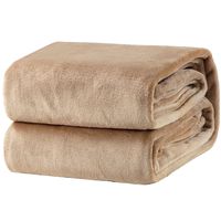 Bedsure Fleece Blanket Queen Size Taupe Lightweight Super Soft Cozy Beige Bed Blanket