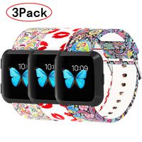 MLQSS Compatible with Fitbit Versa Bands,Soft Silicone Sport Replacement Accessories Bracelet Wrist Strap Band Compatible with Fitbit Blaze Smart Fitness Watch Women Men 2PCS/3PCS