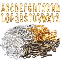 4 Sets(104 pieces) Alloy"A-Z" Alphabet Letter Mixed Charms Pendants for Jewelry Making Bracelet, Assorted Colors