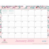 Blue Sky 2020 Monthly Wall Calendar, Twin-Wire Binding, 15" x 12", Garden Flower