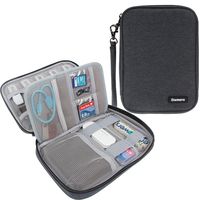 Damero USB Flash Drive Bag for SD Cards, Memory Cards/Waterproof External Hard Drive Case (Large, Black)