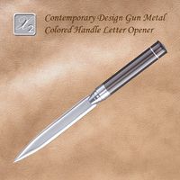 Contemporary Sleek Gun Metal Letter Opener