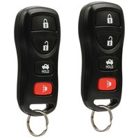 USARemote n-u15-4btn Key Fob Keyless Entry Remote Fits Nissan Altima Maxima 350Z Armada Quest Sentra, Infiniti EX35 FX35 FX45 G35 I35 Q45 QX56 (KBRASTU15), Set of 2
