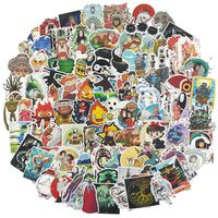 Miyazaki Hayao Anime Laptop Stickers 100pcs Pack Teen/Kids Vinyl Skateboard Water Bottle Computer Travel Case Guitar Snowboard Luggage Car Bike Phone Graffiti Decal