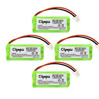 4 Pack Replacement Battery for AT&T CL82413 Cordless Phone (800mAh, 2.4V, NI-MH)