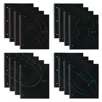 Five Star Spiral Notebooks, 1 Subject, College Ruled Paper, 100 Sheets, 11" x 8-1/2", Sports, 12 Pack (38207)