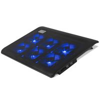 FEMOR Laptop Cooling Pad, Laptop Cooling Fan with USB Cable and Adjustable Height Setting for 10-15.6 inch Computer, Black