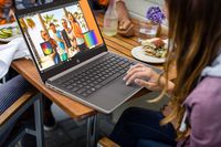 HP 14-dk0731ms 14" HD Touchscreen Laptop, AMD Ryzen 3 3200U, 8GB, 128G, Silver (Renewed)