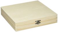 Darice 9180-06 Unfinished Cigar Box, 8.375"x8.125"x1.75", Brown