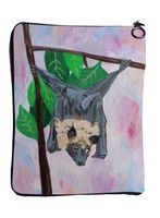Bat Folding Folio Tablet Case Cover with Strap 10"- From My Original Painting - Support Wildlife Conservation, Read How