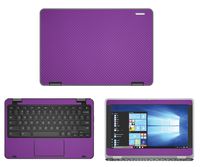 decalrus - Protective Decal for Dell ChromeBook 11 3189, 3181 (11.6" Screen) Laptop Purple Carbon Fiber Skin Skins Decal for case Cover wrap CFdellChrmbk11_3189Purple