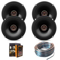 (4) Infinity REF-6522EX Shallow-Mount 6-1/2" 165W Coaxial Car Speakers with 18 Gauge 100 FT Speaker Wire and Free Mobile Holder