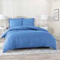 Nestl Bedding Duvet Cover 3 Piece Set - Ultra Soft Double Brushed Microfiber Hotel Collection - Comforter Cover with Button Closure and 2 Pillow Shams, Calm Blue - King 90"x104"