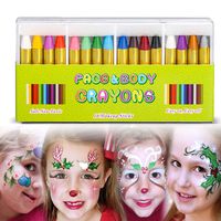 Face Paint Crayon Face Painting Kit for Kids,16 Color Easter Face and Body Crayons Safe & Non Toxic Washable Face Paint Halloween Cosplay Festival Makeup Body Paint for Toddler, Children, Adult,Teen