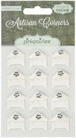 Pink Paislee Artisan Photo Corners 12/Pkg-