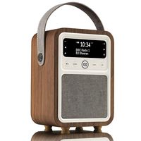 VQ Monty HD Digital Radio with AM & FM, Bluetooth & Alarm Clock - Real Wood Case Walnut