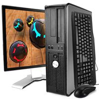 Dell Optiplex Desktop with 22in LCD Monitor (C2D 2.93, 4GB, 500GB, WiFi, Windows 10), Black (Renewed)