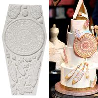 Wootkey Dream Catcher Butterfly Fondant Silicone Mold for Sugarcraft, Cake Border Decoration, Cupcake Topper, Polymer Clay, Crafting Moulds