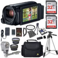 Canon Vixia HF R80 Wi-Fi 1080p HD Video Camera Camcorder + Sunpak LED Light and Professional Accessory Bundle
