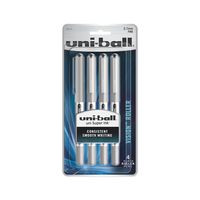 uni-ball Vision Rollerball Pens, Fine Point (0.7mm), Black, 4 Count