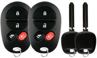 KeylessOption Keyless Entry Remote Fob Uncut Blank Car Key For GQ43VT20T (Pack of 2)