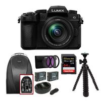Panasonic LUMIX DC-G95 Mirrorless Digital Camera with 12-60mm Lens Bundle Includes 64GB 170 MB/s Extreme Pro SD Card, Dual Battery & Charger kit, Backpack, 3-pc Filter kit, 12" Spider Tripod