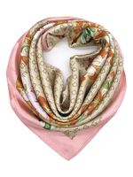 YOUR SMILE Silk Like Scarf Women's Fashion Pattern Large Square Satin Headscarf,Pink Flower