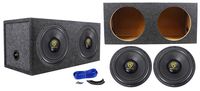 (2) Rockville W12K9D2 12" 8000 Watt Car Subwoofers + Sealed Sub Box Enclosure