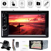 Two Din Car Radio with Back Up Camera for Ford F250 F350 F450 F550 (2004-2016), Double Din Stereo with Mirror Link, Bluetooth, 6.2" Touchscreen, AUX, USB, CD/DVD Player, AM, FM, Subwoofer Control