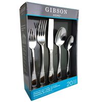 Graylyn 20 Pc Flatware Set, Mirror Polished, Hollow Handle, Stainless Stee