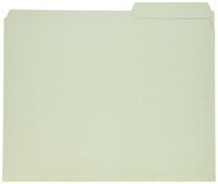 Smead Pressboard Fastener File Folder with SafeSHIELD Fasteners, 2 Fasteners, 2/5-Cut Tab Right Position, 2" Expansion,  Guide Height, Letter Size, Gray/Green, 25 per Box  (14920)