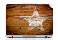 Laptop VINYL DECAL Sticker Skin Print White Star on Wood Background fits Thinkpad X220