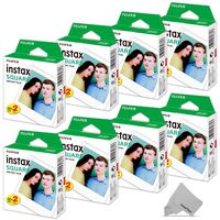 FujiFilm Instax Square Instant Film 8 Twin Pack of 160 Photo Sheets - Compatible with FujiFilm Instax Square SQ6, SQ10 and SQ20 Instant Cameras