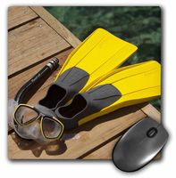 3dRose LLC 8 x 8 x 0.25 Inches Mouse Pad, Honduras Bay Islands Utila Snorkel Gear John and Lisa Merrill (mp_86557_1)