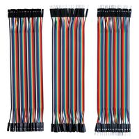 Elegoo EL-CP-004 120pcs Multicolored Dupont Wire 40pin Male to Female, 40pin Male to Male, 40pin Female to Female Breadboard Jumper Wires Ribbon Cables Kit for arduino