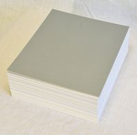 topseller100, Pack of 50 sheets 8x10 UNCUT matboard / mat boards (Silver)