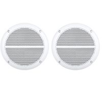 Enrock EM602W Marine Dual Weather Resistant Full Range Speaker 250 Watts Peak Pack of 2 2 Speaker