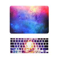 TOP CASE - 2 in 1 Signature Bundle Galaxy Graphic Matte Hard Case + Keyboard Cover Compatible Old Generation MacBook Pro 13" with DVD Drive/CD-ROM A1278 (Release 2008 - Mid 2012) - Pink