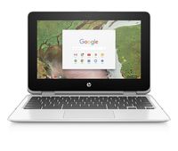 HP Chromebook x360 11-inch Convertible Laptop, Intel Celeron N3350, 4GB RAM, 16GB eMMC storage, Chrome OS (11-ae030nr, White)