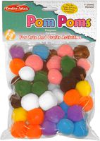 Creative Arts by Charles Leonard Pom-Poms, 1/2 Inch, Assorted Colors, 100/Bag (69100)