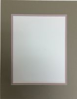 16x20 Sage and Lavender Double Picture Mat, Bevel Cut for 12x16 Picture or Photo