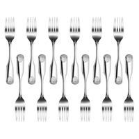 New Star Foodservice 58307 Shell Pattern, 18/0 Stainless Steel, Salad Fork, 7.1-Inch, Set of 12