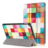 New iPad 9.7 2017 Case, ELEOPTION Artist Series Folio Case, Multi-Angle Stand, Smart Cover Auto Sleep/Wake Function, Hard Back Cover for Apple New iPad 9.7-inch (Magic cube)